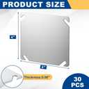 Frienda Metal Electrical Box Cover Plates, 4 Inch Junction Box Covers, Flat Blank Outlet Electric Galvanized Steel Corrosive Resistant Plate with Angled Mounting Slots for 4 Inch(Square)