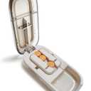 Pill Cutter for Cutting Multiple Pills, 1/2 1/4 Pill Splitter for Large, Small and Tiny Pills, with Improved Sharp Blade, Adjustable Centering Device
