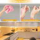 LAFULIT Under Cabinet Lighting Kit - 8 PCS 20 Inch Pre-Cut Strips, 2700K Warm White Flexible LED Strip Lights with Remote and Power Adapter for Kitchen Cabinets, Shelf, Desk, Counter - 13ft