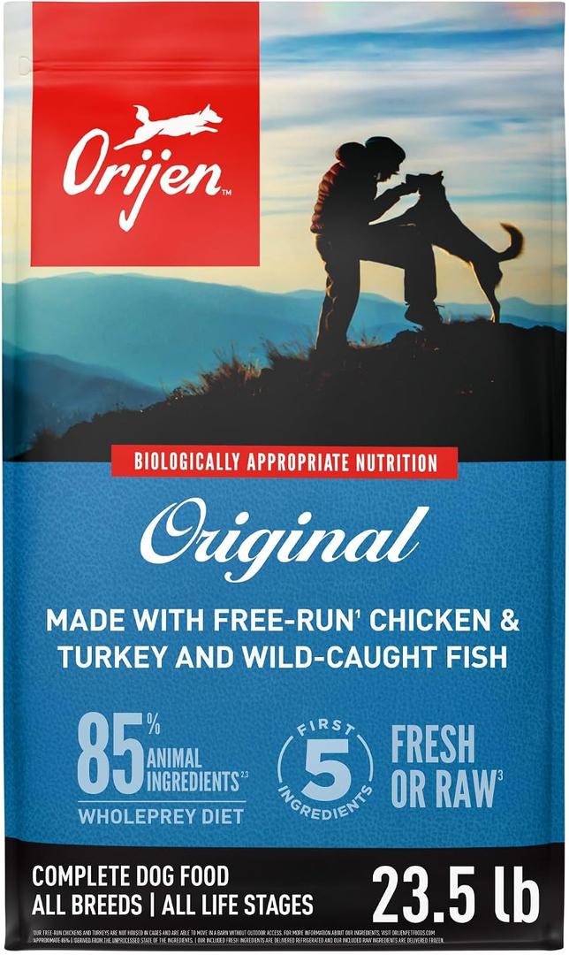 ORIJEN Grain Free High Protein Dry Dog Food Original Recipe 23.5lb Bag (EXP 12/31/26)