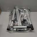 Loyoda Folding Walker with 2 Skis and 5" Wheels, Lightweight Walkers for Seniors and Adults, Supports Up to 350 Pounds, Adjustable Height, Compact Standard Walker, Black