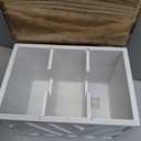 Tampon Holder for Bathroom Decor, Feminine Product Organizer with Lid, Shark Week Tampon Storage, Wood Pad and Tampon Organizer for Toilet Organizer, Bathroom Accessories Box for Girl Stuff (1Pcs-White)