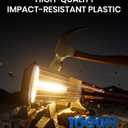 8 Pack Bright Solar Lights Outdoor,2-in-1 Warm&Cold Light,IP65 Waterproof 3000K/6500K Solar Pathway Lights Outside,Solar Powered Landscape Lighting for Yard Patio Walkway Driveway Lawn