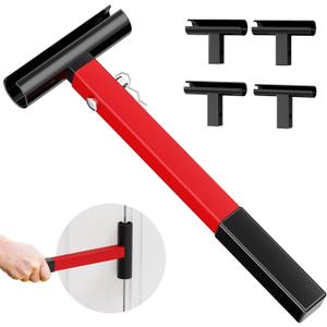 Door Hinge Adjustment Tool Kit, 4 in 1 Hinge Gap Adjusting Wrench Kit for Residential and Commercial, Heavy Duty Painted Steel Hinge Bender Wrench with Rubber Grip