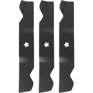 High Lift Notched Mower Blades Replacement Part Number Husqvarna Craftsman Poulan 532187256 539112053 187254 11180 Compatible with Z254 YTH2454 YTH24v54 RZ5424 RZ5426 LGT 2554 2654, 3 Pack