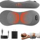 Smooth Triple Fusion Back Massager, Triple Fusion Back Massager with Heat Vibration and Traction,for Sciatica Pain Relief Devices Lower Back Massager,3 in 1 Lower Back Massager,for Home Office (Grey)