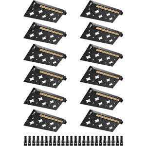 DOREIO 5W Retaining Wall Lights 7 inch LED Hardscape Lighting Low Voltage Landscape Paver Lights 12V Step Lights Outdoor IP68 Waterproof 3000K Soft White Stair Deck Lighting (12 Pack+ Connectors)