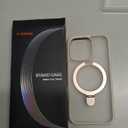 TORRAS Magnetic for iPhone 16 Pro Max Case Silicone with Stand, Fit for MagSafe, 360 Ring Stand with Camera Control, Ostand Q3 Silicone Rubber Soft Case for iPhone 16 Pro Max 6.9'', Dune Beige