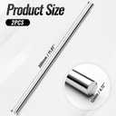 2pcs 12mm 12 inch Long 304 Stainless Steel Round Rod, Metal Solid Shaft Rods Lathe Bar Stock for DIY Crafts