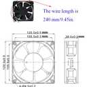 External Fan Compatible with RV Refrigerator Fan, IP55