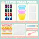 JOYIN 37 PCS Wrap Art Easter Egg Dye Decoration Kit Multicolor Dye Pack with Brushes, DIY Egg Coloring Set for Kids Easter Activities, Theme Party, Basket Hunt Fun Creativity Activity.