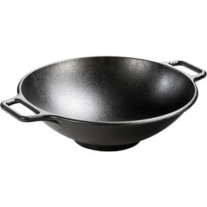 Lodge BOLD 14 Inch Seasoned Cast Iron Wok; Design-Forward Cookware