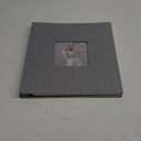 Popotop Photo Album Self Adhesive with Picture Display Window,40 Pages DIY Baby Memory Book for 4x6 8x10 Picture,Linen Cover Scrapbooking Supplies Kit for Wedding,with Scraper and Metallic Pen, (Gray)