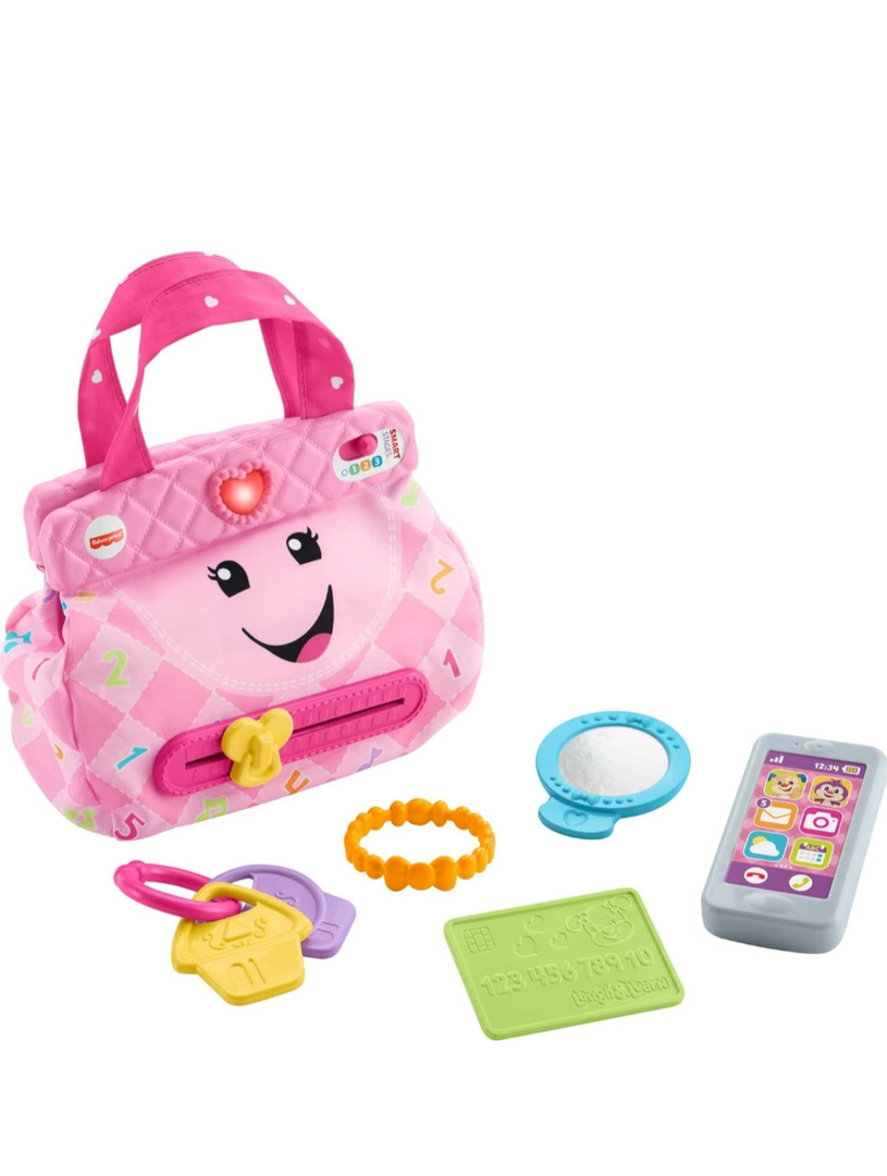 Fisher-Price Baby & Toddler Toy Laugh & Learn My Smart Purse with Lights & Smart Stages Learning Songs for Infants Ages 6+ Months