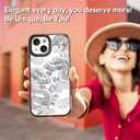 Compatible for iPhone 14 Case Cute Aesthetic - Durable Shockproof 6.6 ft Drop Impact Phone Case Cover with Funny Fashion Dragon 6.1" Black