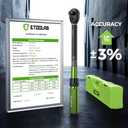1/2" Drive Click Torque Wrench with Deep Impact Socket (6~24mm),Dual-Range10-170ft.lb/13.6-230.5Nm3% Precision,10" Extension Bar,Universal Joint,Drill Adapter