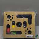 Cat Scratch Puzzle Enrichment Box,Cat Nail File Enrichment Box,No Assembly Required,Built-in Sandpaper Trims Your pet's Claws as They Play(Burlywood Color)