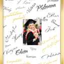 LaVie Home 16x20 Graduation Signable Picture Frame Gold, 16x20 Frame Wood Displays 5x7 Pictures with Mat, for Graduation Wedding Birthday Retirement Guest Book Signature Picture Frame