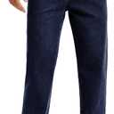 voeeron Mens Elastic Waist Jeans Relaxed Fit Men's Jeans with Elastic Waist with Zipper and Button (40W x 28L)