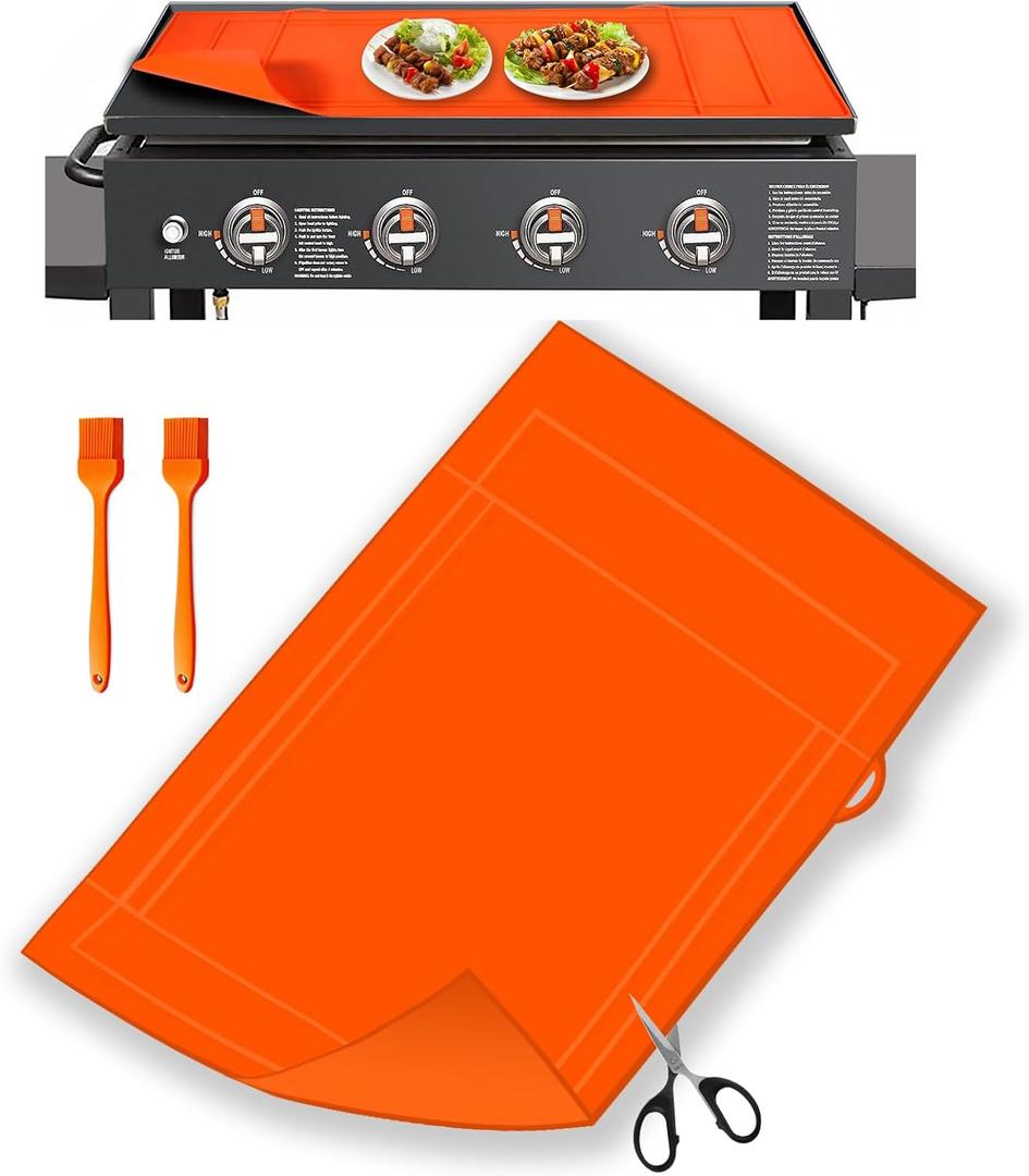 Silicone Griddle Cover 35"× 21" 
Heavy Duty Food Grade Silicone Protective Grill Cover - Protect Your Grill from Rodents, Insects, Debris, and Rust