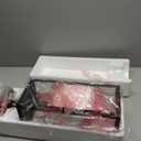 11'' Outdoor Pendant Light, Modern Outside Chandelier Outdoor Hanging Lantern Light, Matte Black with Clear Glass, Exterior Pendant Lighting Fixture for Porch, Yard, Gazebo, 1Pack (11''-No Sensor)