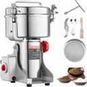 VEVOR 2000g Electric Grain Mill Grinder, High Speed 3400W Commercial Spice Grinders, Stainless Steel Pulverizer Powder Machine, for Dry Grains Spices Cereals Coffee Corn Pepper, Swing Type
