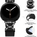 Metal Magnetic Band Compatible with Samsung Galaxy Watch 8 40mm 44mm/Galaxy Watch 8 Classic 46mm,Stainless Steel Dressy Mesh Loop with X-Shape Diamond Women Men
