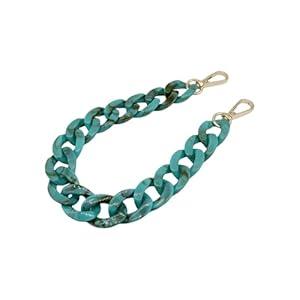 White Coffee Acrylic Resin Chain Purse Strap,23.6in DIY Acrylic Bag Chunky Purse Transparent Chain, (Brown)