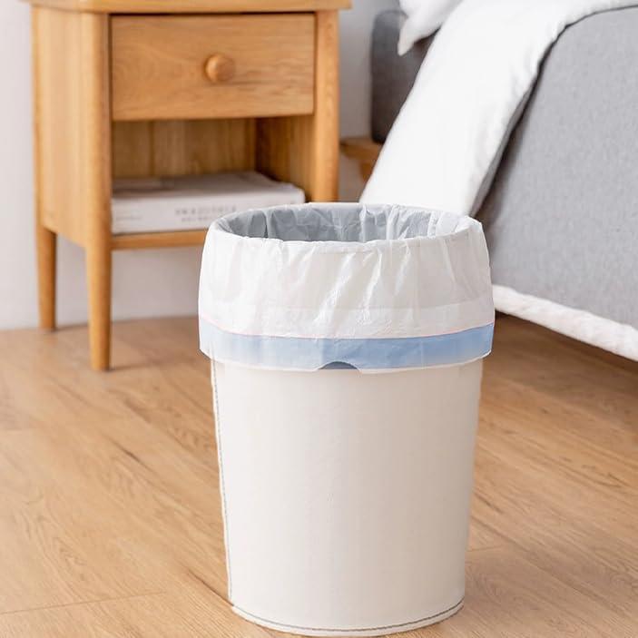 5 Gallon Trash Bags 6 Roll, 180 Count -1.2 Mil Drawstring Small Garbage Bags, White Plastic Trash Can Liners for Bathroom Accessories, 18 Liter, Bedroom, Dorm Room Essentials, Office