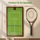 Wooden Tennis Racket Display Frame with Wimbled+Australian Backgrounds, 16x31.5 inches