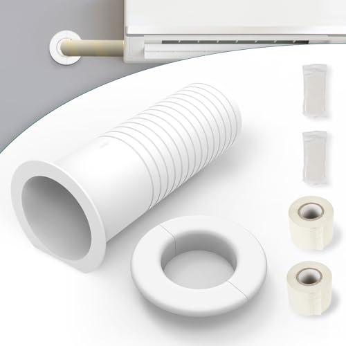 Daisypower Wall Sleeve for Air Conditioner Line Set Covers for Outside Units, Mini Split Line Set AC Sleeve Trough the Wall Pipe Accessories for 3in Wall Hole (8 inches Length)