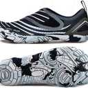 AoSiFu Water Shoes for Kids Boys Girls Aqua Socks Barefoot Beach Sports Swim Pool Quick Dry Lightweight (Little Kid/Big Kid), Size 31,35, Set of 2