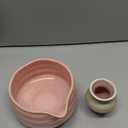 Sisher Matcha Set,Matcha Bowl with Spout,Cute Matcha Set(5pcs) Matcha Bowl,Bamboo Whisk, Matcha Scoop, Matcha Whisk Holder (Chasen Holder), Stainless Steel Sifter, Macha Kit