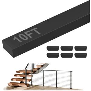 BLIKA 1Pack 10FT Stainless Steel Black Cable Railing Handrail