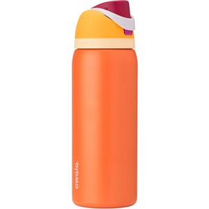 Owala FreeSip Insulated Stainless Steel Water Bottle with Straw for Sports, Travel, and School BPAFree Sports Water Bottle, 32 oz, Citrus Crush