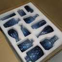 TBWIND 24Pcs Blue Glass Bud Vases Set, Small Vases for Flowers, Perfect for Centerpieces at Parties, Baby Showers, Weddings, Events, Graduation Season, Great Gifts for Office & Home Décor