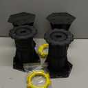 2 Pcs Adjustable Height Bed Support Legs, 8.5-13 Inch, Black Plastic, Bed Frame/Bed Center Slat Support, Reinforcement Parts