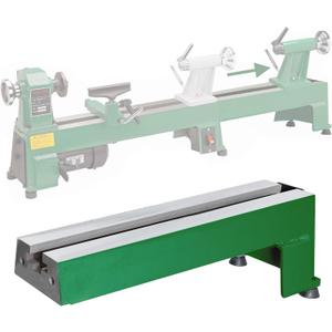 Extension Bed for Woodturning Lathe, Compatible with Harbor Freight Central Machinery 65345 10"X18" Wood Lathe in Green Color.