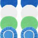 8Pcs Microfiber Car Polishing Pads Set, Professional Car Buffer Pads, Microfiber Waxer Bonnet Polishing Pad for Automobile Glass Cleaning, Polish, Detailing