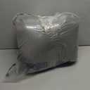 Dog Bolster Pillow with High Resilience Foam, Headrest for Medium Small Dogs, Benefit for Cervical Vertebra and Neck, Easy to Carry, Machine Washable CoverEasy to Clean (Light Grey)