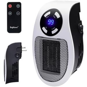 5 Wall Space Heater 450W Remote Portable Electric Heater with Programmable Adjustable Thermostat, Overheat Protection, Precise LED Display, ETL Certification Safe Heater for Office Dorm Room