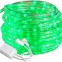 20ft Rope Lights Outdoor, Connectable & Flexible Tube Lights with 8 Modes Controller,Waterproof Green LED Rope Lighting for Deck,Garden,Pool,Patio,Bedroom,Party,Indoor & Outside Landscape Lighting
