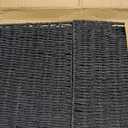 Set of 2 Hand-Woven Paper Rope Wicker Baskets, Storage Basket, Foldable Cube Storage Bins, Black Storage Cubes, Square Baskets for Organizing Shelves Decor, 12x12x12in