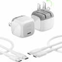 Belkin USB C Charger Block 20W (2 Pack) - USB C Cable Included - Fast Charging Block, Type C Wall Charger - Apple iPhone 17, Air, Pro, Samsung Galaxy S25, Google Pixel 10, iPad, AirPods, etc - White