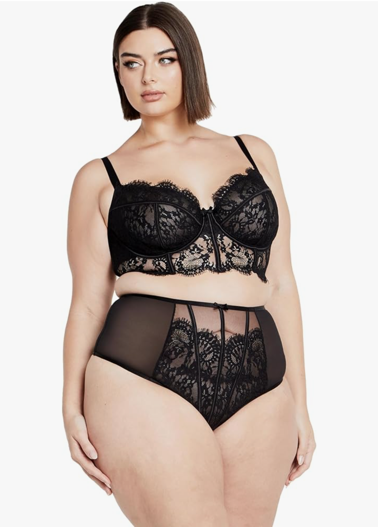 City Chic Women's Plus Size Arabella Hi Thong Black, size 14-16