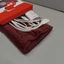 Sunbeam XL Back Neck and Shoulder Heat Therapy 12 x 24 with Auto Shut Off 6 Settings Machine-Washable Comfortable Microplush Fabric - Burgundy