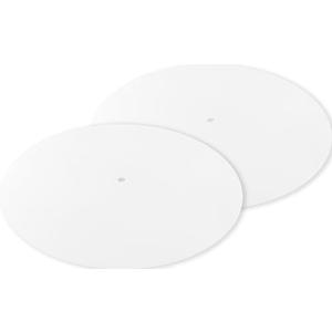 GOSO 2 PCS Round Lamps Shades Diffuser 11.5" Diameter with 3/8" Center Hole- Lampshade for Table Lamps Pendants Light Lampshade Fits 12-15" Openings Frosted Frosted White Acrylic Drum Diffuser Shades