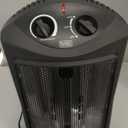 BLACK+DECKER Infrared Radiant Quartz Tower Heater, 1500W Space Heater with Adjustable Thermostat, Portable Heater with 2 Settings, Personal Heater for Home and Office, BHTI06, Black