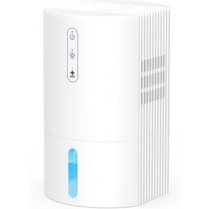 Dehumidifiers for Home, 35oz Dehumidifier for Bathroom with Auto Shut-off Auto Defrost, Whisper Quiet Dehumidifier for Bedroom Office RV Closet Wardrobe (White)