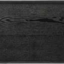 32 x 20 Inches Extra Large Solid Wood Serving Tray for Tea Coffee Table Snack Food Meals Serving Plate Kitchen Party Bar Breakfast Server with Raised Edges Black Wooden Decorative Ottoman Tray